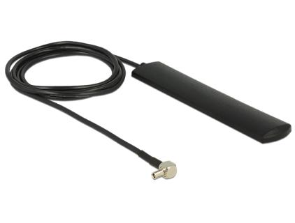 DELOCK LTE-Antenne Delock TS-9 3dBi 90ø starr 1.00m Klebem. schwarz