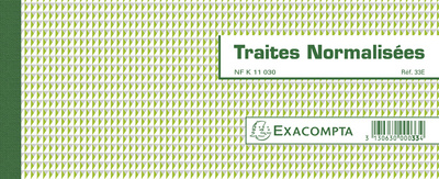 EXACOMPTA Carnet à souche "Traites normalisées