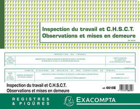EXACOMPTA Geschäftsbuch "Inspection du travail