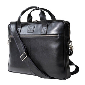 EXACOMPTA Notebook-Umhängetasche EXACTIVE, Leder, schwarz