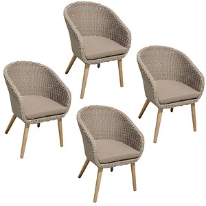 4 Garden Pleasure Gartenstühle Visalia braun