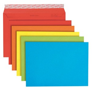 ELCO Briefumschläge DIN C5 ohne Fenster farbsortiert 20 St.