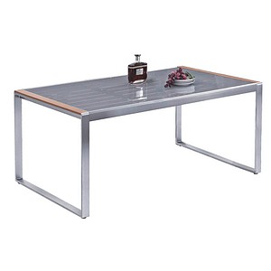 Garden Pleasure Gartentisch Ava grau rechteckig 160,0 x 90,0 x 74,0 cm