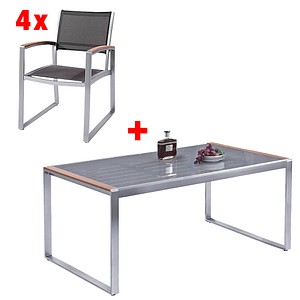 Garden Pleasure Sitzgruppe Ava grau