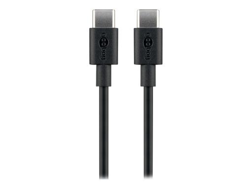 goobay USB C Kabel 0,5 m schwarz