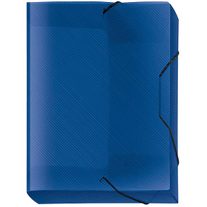 VELOFLEX Heftbox Crystal 3,0 cm transparent blau