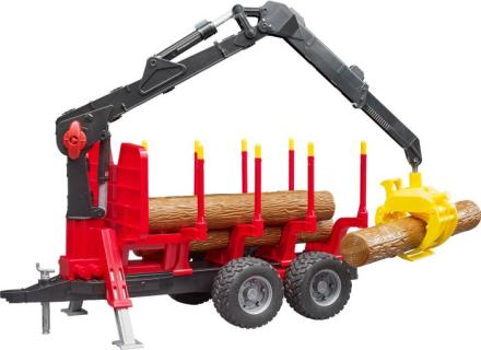 bruder Rückeanhänger mit Ladekran 2252 Spielzeugauto