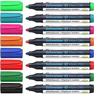 8 Schneider Maxx 290 Whiteboard- und Flipchart-Marker farbsortiert 2,0 - 3,0 mm