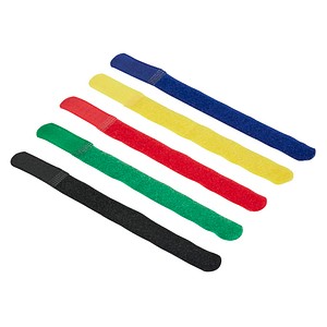 5 MediaRange Kabelbinder farbsortiert