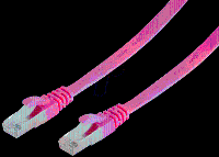 SHIVERPEAKS RJ45 Patchkabel flach U/FTP Cat.7 magenta 1,0m