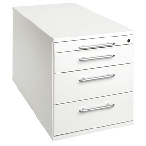 HAMMERBACHER Solid Rollcontainer weiß 4 Auszüge 42,8 x 80,0 x 51,2 cm