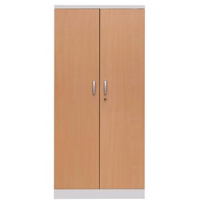 Gürkan Stahlschrank 100107 lichtgrau, buche 92,0 x 42,0 x 195,0 cm
