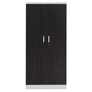 Gürkan Stahlschrank 100108 lichtgrau, wenge 92,0 x 42,0 x 195,0 cm