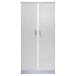 Gürkan Stahlschrank 100123 lichtgrau, weißaluminium 92,0 x 42,0 x 195,0 cm