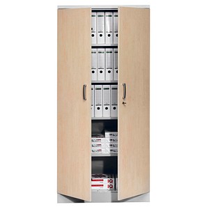 Gürkan Stahlschrank 100124 ahorn, weißaluminium 92,0 x 42,0 x 195,0 cm