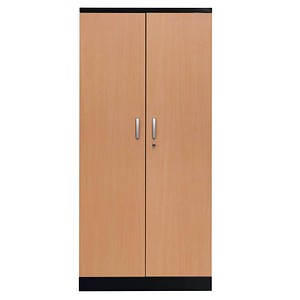 Gürkan Stahlschrank 100125 tiefschwarz, buche 92,0 x 42,0 x 195,0 cm