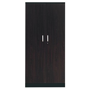 Gürkan Stahlschrank 100126 tiefschwarz, wenge 92,0 x 42,0 x 195,0 cm