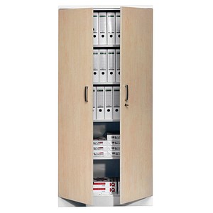 Gürkan Stahlschrank 100118 verkehrsweiß, ahorn 92,0 x 42,0 x 195,0 cm