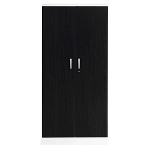 Gürkan Stahlschrank 100114 verkehrsweiß, wenge 92,0 x 42,0 x 195,0 cm