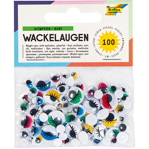 folia Wackelaugen mit Wimpern, nicht selbstklebend