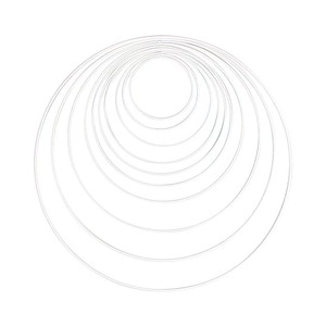 Rayher Metallringe-Set beschichtet weiß Ø je 1 Stück 10,0/12,0/15,0/18,0/20,0/22,0/25,0/30,0/35,0/40,0 cm 10 St.
