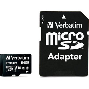 Verbatim Speicherkarte microSDXC-Card Premium 64 GB