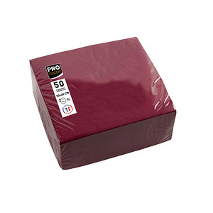 PROnappe Cocktail-Servietten, 200 x 200 mm, bordeaux