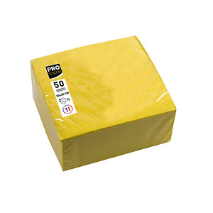 PROnappe Cocktail-Servietten, 200 x 200 mm, gelb