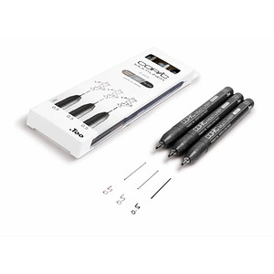COPIC Fineliner MULTILINER, grau/schwarz, 3er Set