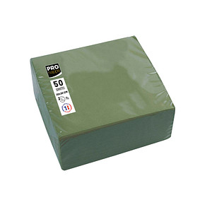 PROnappe Servietten olivgrün 2-lagig 20,0 x 20,0 cm 50 St.