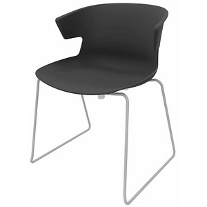 Quadrifoglio Besucherstuhl COVE OCOVEV02/13AA dunkelgrau Kunststoff