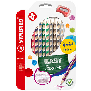 STABILO Dreikant-Buntstifte EASYcolors R, 12er Etui