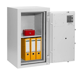 ISS Tresor Düsseldorf Mettmann III Sicherheitsstufe S2 nach EN14450 mit Feuerschutz lichtgrau 49,5 x 47,2 x 82,5 cm