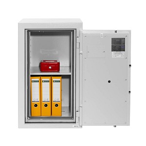 ISS Tresor Karlsruhe III Sicherheitsstufe 1 nach EN 1143-1 mit Feuerschutz lichtgrau 49,5 x 47,2 x 82,5 cm