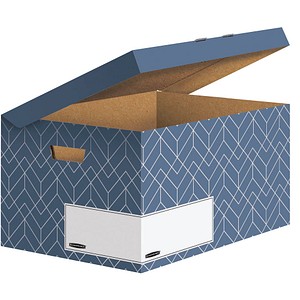 5 Bankers Box Archivboxen Bankers Box Décor Serie schieferblau/weiß 36,7 x 57,0 x 29,5 cm