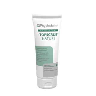 Physioderm® TOPSCRUB® NATURE | 250  ml NEU 250 ml statt 200 ml, Handreiniger mit Naturreibemittel für starke Verschmutzungen, z. B. bei Öl, Ruß, Graphit und Metallstaub