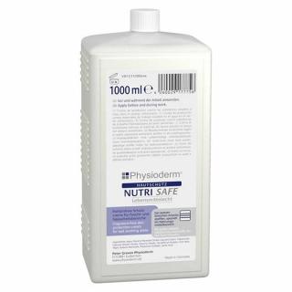 Physioderm® NUTRI SAFE | 1000 ml Euroflasche Hautschutzcreme beim Umgang mit wasserlöslichen Arbeitstoffen, speziell im Nahrungsmittelbereich