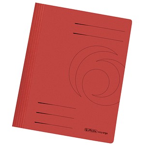 10 herlitz Schnellhefter Karton rot DIN A4