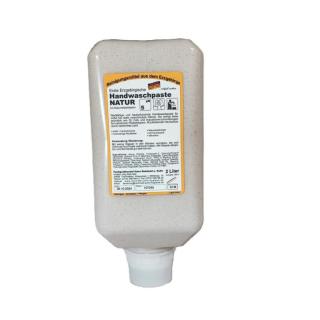 Erste Erzgebirgische Handwaschpaste NATUR |  2-Liter-Vario-Flasche mit Naturreibekörpern