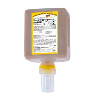 Erste Erzgebirgische Handwaschpaste NATUR |  1-Liter-Patrone mit Naturreibekörpern, passend für Spender ||70334|| (manuell) und ||70485|| (berührungslos)