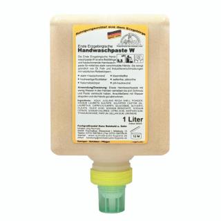 Erste Erzgebirgische Handwaschpaste W |  1-Liter-Patrone (vormals Erste Erzgebirgische Handwaschpaste Öko) mit Naturreibekörpern, passend für Spender ||70334|| (manuell) und ||70485|| (berührungslos)