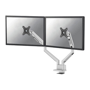 Neomounts Monitor-Halterung DS70-250SL2 silber für 2 Monitore, Tischklemme, Tischbohrung