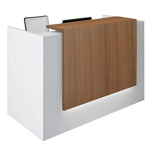 Quadrifoglio Empfangstheke weiß, nussbaum 166,0 x 88,0 x 113,0 cm