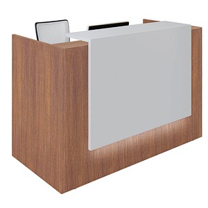 Quadrifoglio Empfangstheke nussbaum, weiß 166,0 x 88,0 x 113,0 cm