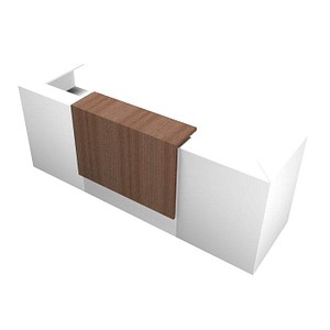 Quadrifoglio Empfangstheke weiß, nussbaum 285,0 x 88,0 x 113,0 cm