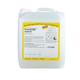 Erste Erzgebirgische Cremeseife neutral |  5 Liter dermatologisch getestet, parfümfrei, pH- neutral, für Seifenspender