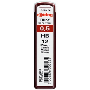 ROTRING Druckbleistift-Minen Tikky-II, Minenstärke: 0,5 mm Härtegrad: HB (S0312