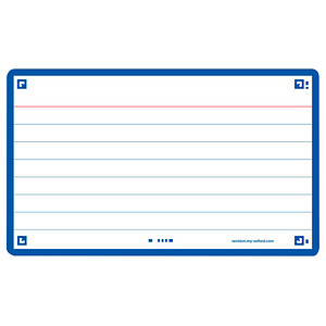 Oxford Karteikarten "Flash 2.0", 75 x 125 mm, liniert, blau
