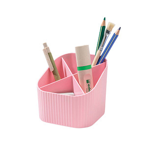 HAN Stiftehalter X-LOOP pastellrosa Kunststoff 4 Fächer 11,1 x 11,1 x 10,5 cm