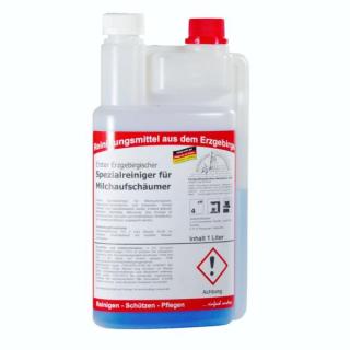 Erster Erzgebirgischer Spezialreiniger für Milchaufschäumer | 1 Liter Dosierflasche hochergibig und einfach in der Anwendung